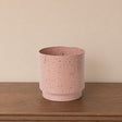 Large Pink Speckled Metal Planter Pot - 20cm x 20cm