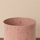 Large Pink Speckled Metal Planter Pot - 20cm x 20cm