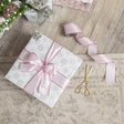 Large Pink &amp; White Diagonal Striped Wired Christmas Tree &amp; Gift Wrapping