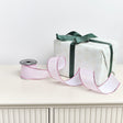 Large Pink &amp; White Striped Wired Ribbon Garland - 270m