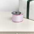 Large Pink &amp; White Striped Wired Ribbon Garland - 270m