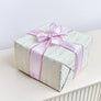 Large Pink & White Diagonal Striped Wired Ribbon Garland - 270m