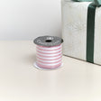 Large Pink &amp; White Vertical Striped Wired Ribbon Garland - 270m
