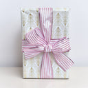 Large Pink & White Vertical Striped Wired Ribbon Garland - 270m (2.7m / 106.3')
