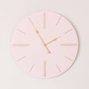 Large Pink Wooden Grain & Gold Detailed Wall Clock - 70cm x 70cm