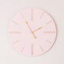 Large Pink Wooden Grain & Gold Detailed Wall Clock - 70cm x 70cm