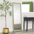 Large Rectangle Olive Green Bobbin Bobble Wall Mirror 168cm x 54cm