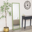 Large Rectangle Olive Green Bobbin Bobble Wall Mirror 168cm x 54cm