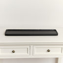 Large Rectangular Black Wood Decorative Tray - 58cm