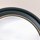 Large Round Black &amp; Gold Wall Mirror - 80cm x 80cm