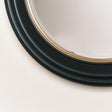 Large Round Black &amp; Gold Wall Mirror - 80cm x 80cm