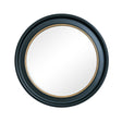 Large Round Black &amp; Gold Wall Mirror - 80cm x 80cm