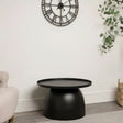 Large Round Black Metal Coffee Table