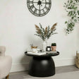 Large Round Black Metal Coffee Table