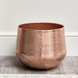 Large Round Copper Patterned Planter