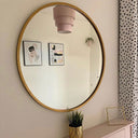 Large Round Gold Framed Wall Mirror 80cm x 80cm