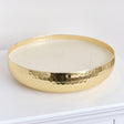 Large Round Hammered Gold 8 Wick Scented Candle - 27cm