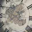 Large Round Metal Black &amp; Gold Cog Clock 80cm x 80cm