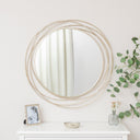 Large Round Champagne Swirl Mirror 92cm x 92cm