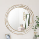 Large Round Silver Swirl Mirror 92cm x 92cm