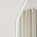 Large Round White Scalloped Wall Mirror - 90cm x 90cm