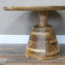 Large Round Wooden Coffee Table