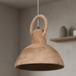 Large Round Wooden Pendant Light