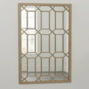 Large Rustic Metal Art Deco Wall Mirror 120cm x 80cm