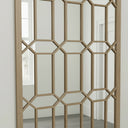 Large Rustic Metal Art Deco Wall Mirror 120cm x 80cm