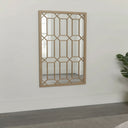 Large Rustic Metal Art Deco Wall Mirror 120cm x 80cm