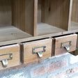Large Rustic Wooden Wall Storage Unit With Hooks