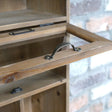 Large Rustic Wooden Wall Storage Unit With Hooks