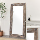 Large Rustic Wooden Wall/Leaner Mirror 158cm x 78cm