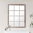 Large Rustic Wooden Window Wall Mirror 120cm x 90cm