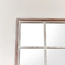Large Rustic Wooden Window Wall Mirror 140cm x 100cm