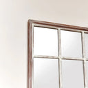 Large Rustic Wooden Window Wall Mirror 140cm x 100cm