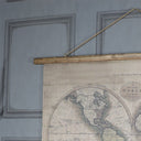 Large Rustic World Map Hanging Canvas Print 106CM x 73CM