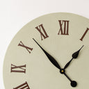 Large Sage Green Metal &amp; Black Detailed Wall Clock - 60cm x 60cm