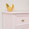 Large Scalloped 3 Drawer Chest of Drawers - Staunton Pink Range - Damaged second