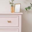 Large Scalloped 3 Drawer Chest of Drawers - Staunton Pink Range - Damaged second
