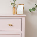 Large Scalloped 3 Drawer Chest of Drawers - Staunton Pink Range - Damaged second