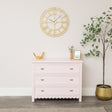 Large Scalloped 3 Drawer Chest of Drawers - Staunton Pink Range - Damaged second