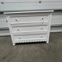 Large Scalloped 3 Drawer Chest of Drawers - Staunton White Range - Damaged second