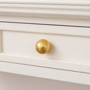 Large Shiny Gold Round Hammered Drawer Knob - 5cm