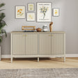 Large Taupe 4 Door Sideboard - Hales Taupe Range