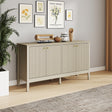 Large Taupe 4 Door Sideboard - Hales Taupe Range