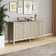 Large Taupe 4 Door Sideboard - Hales Taupe Range