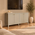 Large Taupe 4 Door Sideboard - Hales Taupe Range