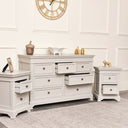 Large Taupe-Grey 7 Drawer Chest of Drawers &amp; Pair of Bedside Tables - Daventry Taupe-Grey Range