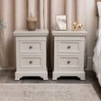 Large Taupe-Grey 7 Drawer Chest of Drawers &amp; Pair of Bedside Tables - Daventry Taupe-Grey Range